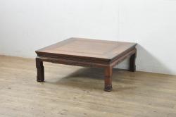 中古　美品　横浜クラシック家具　ダニエル(daniel)　アーリーアメリカンシリーズ　A-344　ヨーロピアンな装飾が上品なダイニングテーブル(ミッシェルテーブル、4人掛け、6人掛け、食卓)(R-075392)