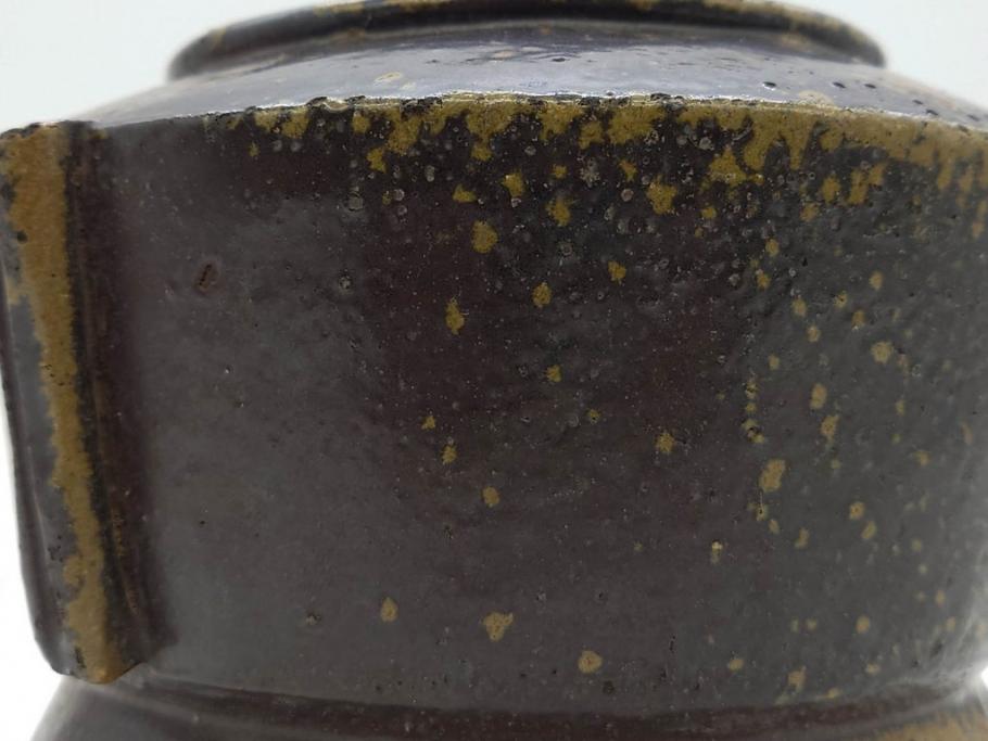 桃山時代　古備前　侘び寂びを感じる水指(水差、雲屯、水器、茶器、茶道具、茶陶、共箱付き)(R-079435)