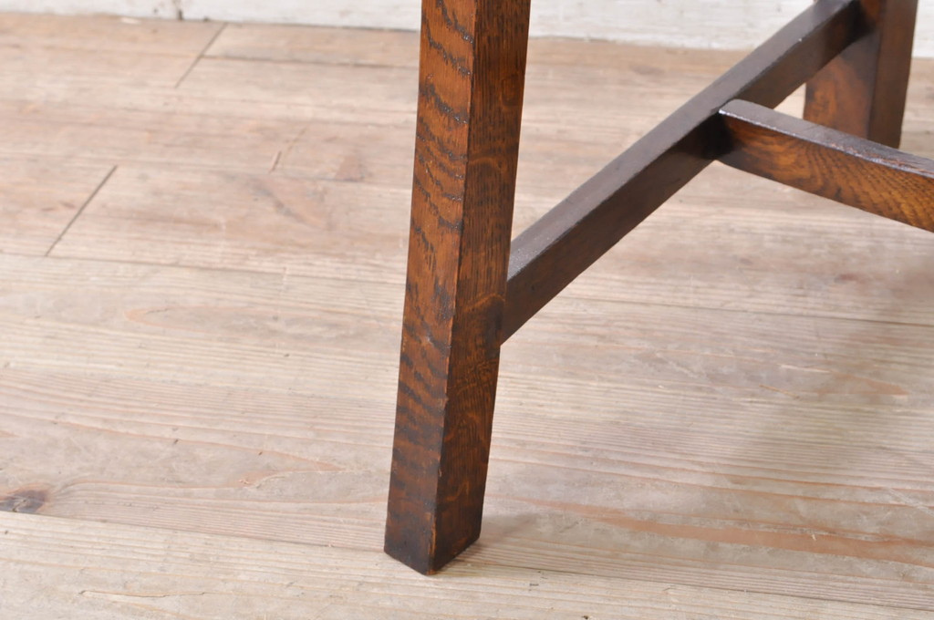 イギリスアンティーク　オーク材　シックな佇まいが魅力的なダイニングチェア2脚セット(椅子、イス、英国)(R-072691)