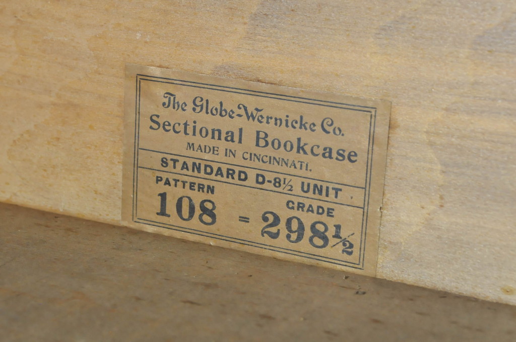 イギリスアンティーク　The Globe-Wernicke Co Ltd(ザ・グローブ・ウェルニッケ)　オーク材　引き出し2杯付き　木の風合いを楽しめるレトロナチュラルな雰囲気のスタッキングブックケース(本箱、本棚、書棚、ブックシェルフ、収納棚、戸棚、キャビネット、飾り棚、陳列棚、英国)(R-079950)