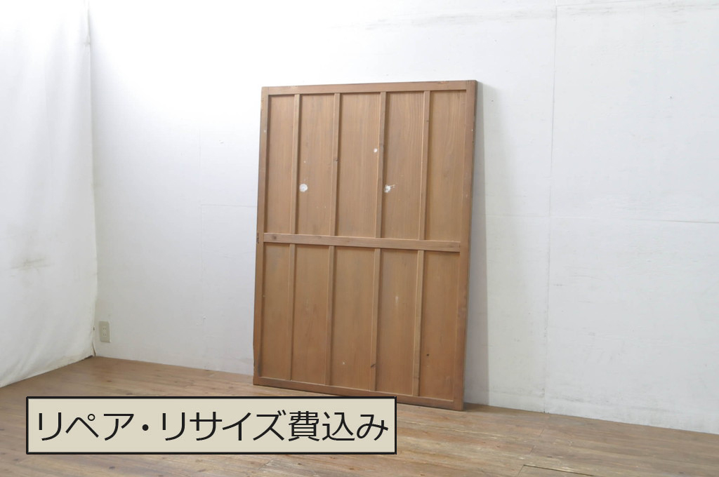 アンティーク建具　時を経た風合いが味わい深い板戸1枚(木製扉)(R-077997)