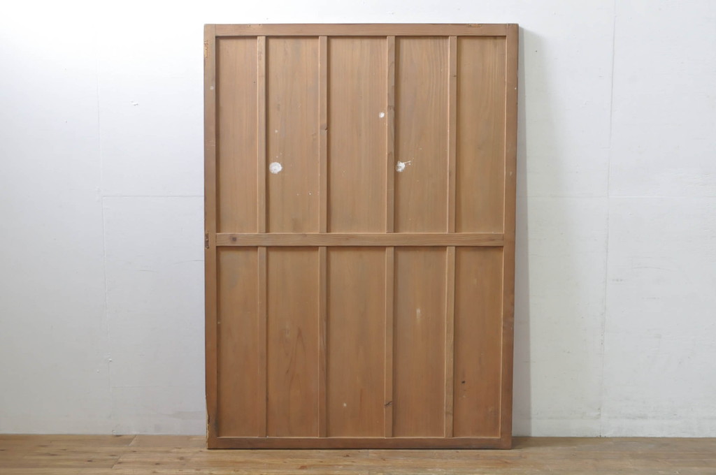 アンティーク建具　時を経た風合いが味わい深い板戸1枚(木製扉)(R-077997)