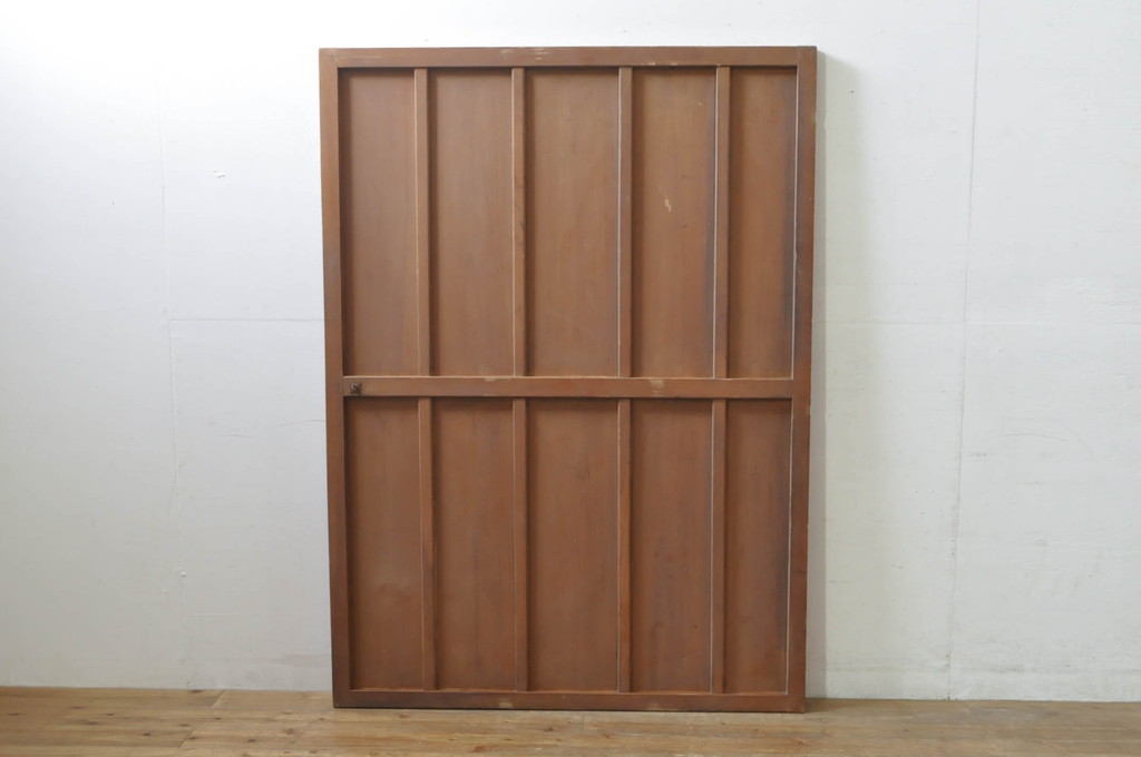 アンティーク建具　時を経た風合いが味わい深い板戸1枚(木製扉)(R-077997)