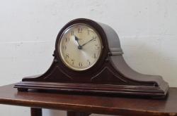 アンティーク時計　アメリカ　E. INGRAHAM&CO.BRISTOL(イングラハム)　歴史を刻んだ風合いが趣溢れる四つ丸本だるま時計(本ダルマ時計、掛け時計、柱時計、古時計、振り子時計)(R-072243)