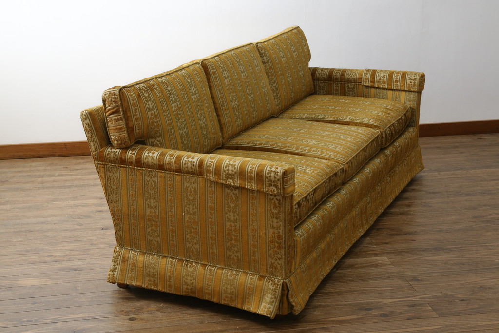 中古　DREXEL HERITAGE(ドレクセルヘリテイジ)　Upholstery(アップホルスタリー)　ホテルのようなラグジュアリーな空間演出が叶う3人掛けソファ(アームソファ、3Pソファ、三人掛け)(R-065959)