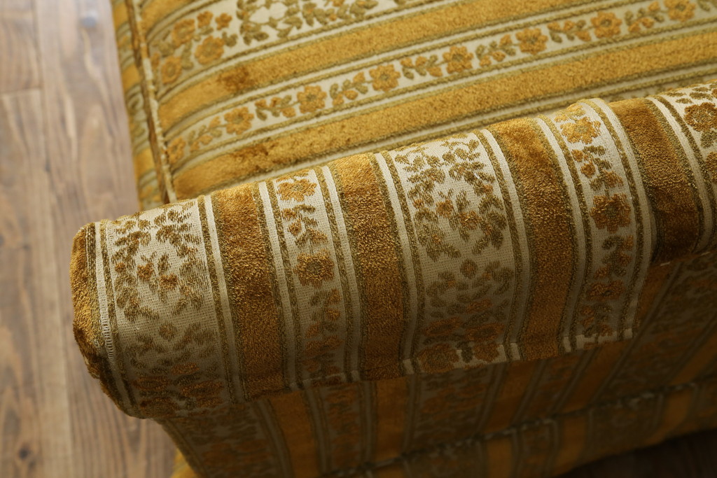 中古　DREXEL HERITAGE(ドレクセルヘリテイジ)　Upholstery(アップホルスタリー)　ホテルのようなラグジュアリーな空間演出が叶う3人掛けソファ(アームソファ、3Pソファ、三人掛け)(R-065959)