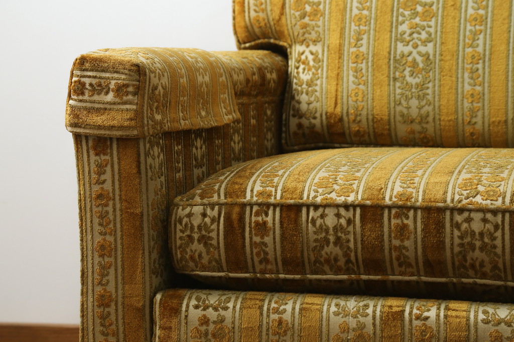 中古　DREXEL HERITAGE(ドレクセルヘリテイジ)　Upholstery(アップホルスタリー)　ホテルのようなラグジュアリーな空間演出が叶う3人掛けソファ(アームソファ、3Pソファ、三人掛け)(R-065959)