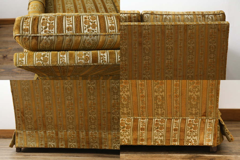 中古　DREXEL HERITAGE(ドレクセルヘリテイジ)　Upholstery(アップホルスタリー)　ホテルのようなラグジュアリーな空間演出が叶う3人掛けソファ(アームソファ、3Pソファ、三人掛け)(R-065959)