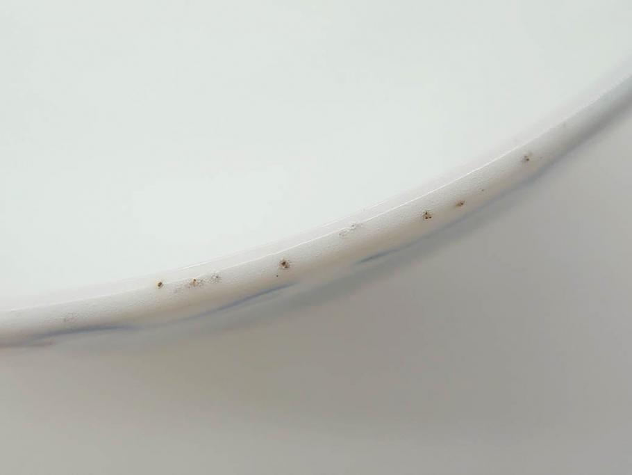 戦前　オールド香蘭社　有田焼　染付　色絵　約11cm　3.4寸　食卓を華やかに彩る蓋付き茶碗4客セット(瓢箪、ひょうたん、唐草、花、蓋茶碗、器、どんぶり、和食器、裏印、三寸四分)(R-080073)
