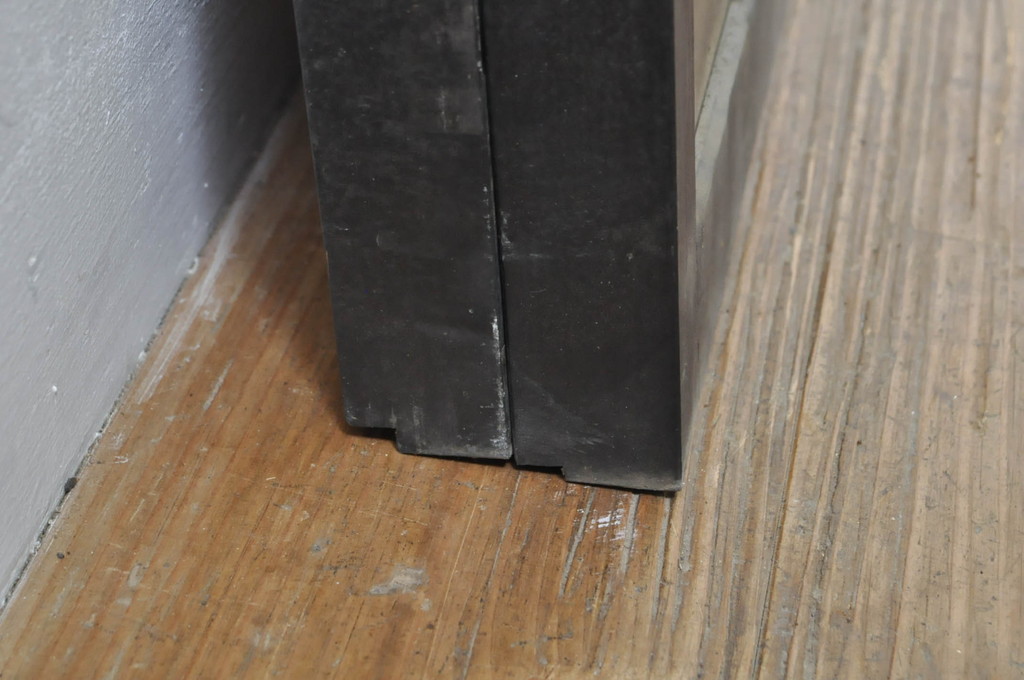 アンティーク建具　片面ガラス　和の空間を演出する小さな組子窓2枚セット(ガラス窓、ガラス戸、格子戸、引き戸)(R-077983)
