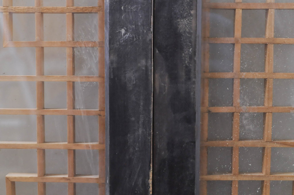 アンティーク建具　両面ガラス　和モダンの雰囲気が魅力的な書院戸4枚セット(書院窓、ガラス戸、引き戸)(R-077984)