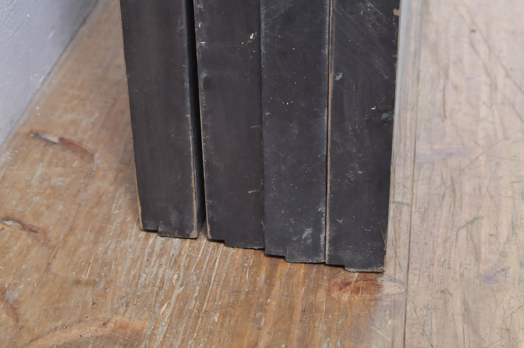アンティーク建具　両面ガラス　和モダンの雰囲気が魅力的な書院戸4枚セット(書院窓、ガラス戸、引き戸)(R-077984)