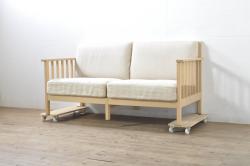 中古　美品!!　DREXEL HERITAGE(ドレクセルヘリテイジ)　Upholstery(アップホルスタリー)　エレガントな佇まいが魅力的な3人掛けソファ(三人掛け、3Pソファ)(R-080132)