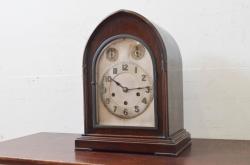 和製アンティーク　Meiji(明治時計社)　特徴あるデザインが魅力的な掛け時計(柱時計、古時計、振り子時計)(R-072270)