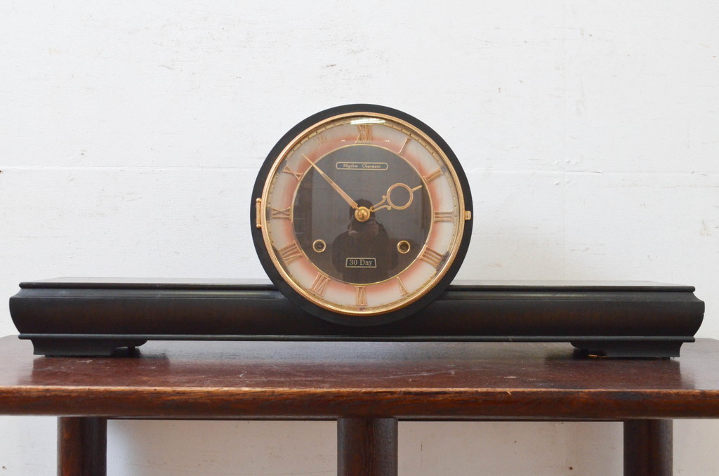和製アンティーク　リズム時計　Rhythm Charmant　30Day　落ち着いた色味と文字盤がおしゃれな置き時計(置時計、古時計)(R-072504)