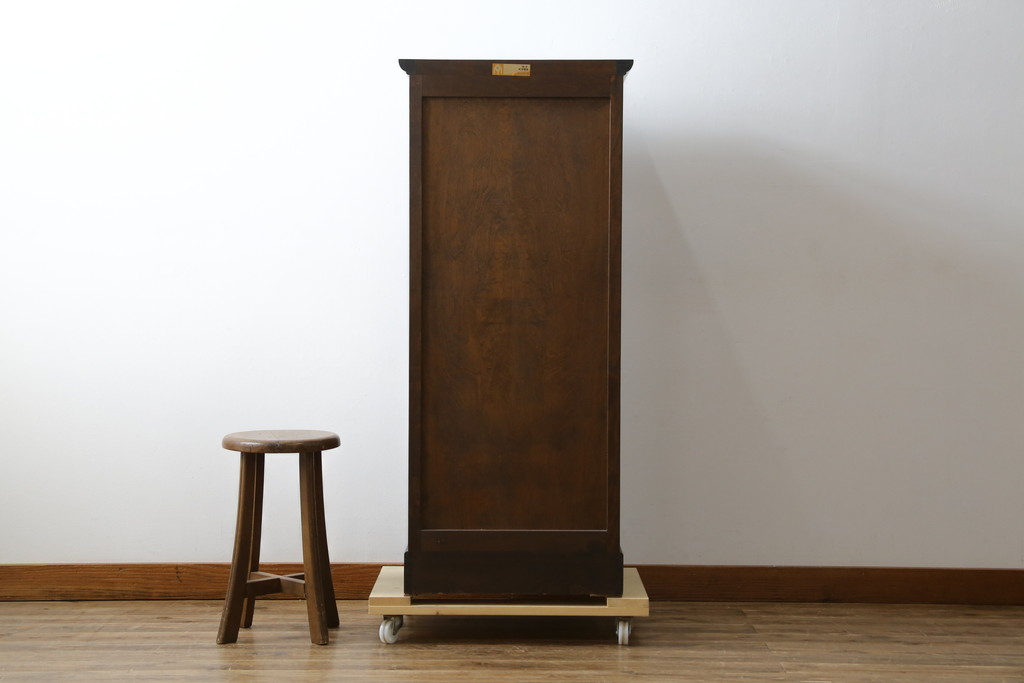 中古　美品!!　松本民芸家具　シンプルで使い勝手の良いA型小物整理タンス(チェスト、サイドチェスト、引き出し)(定価約29万円)(R-079962)