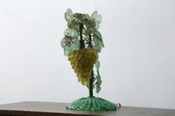 中古　美品!!　イタリア　トーソー社(TOSO CESARE)　ムラーノガラス(MURANO)　ブドウ(葡萄、ぶどう)　1灯　空間のアクセントになるテーブルスタンド(テーブルライト、卓上ランプ、ベネチアングラス、ムラノガラス)(R-079964)