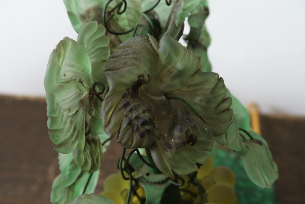 中古　美品!!　イタリア　トーソー社(TOSO CESARE)　ムラーノガラス(MURANO)　ブドウ(葡萄、ぶどう)　1灯　空間のアクセントになるテーブルスタンド(テーブルライト、卓上ランプ、ベネチアングラス、ムラノガラス)(R-079964)
