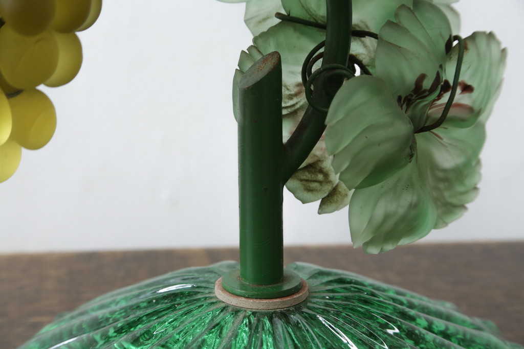 中古　美品!!　イタリア　トーソー社(TOSO CESARE)　ムラーノガラス(MURANO)　ブドウ(葡萄、ぶどう)　1灯　空間のアクセントになるテーブルスタンド(テーブルライト、卓上ランプ、ベネチアングラス、ムラノガラス)(R-079964)