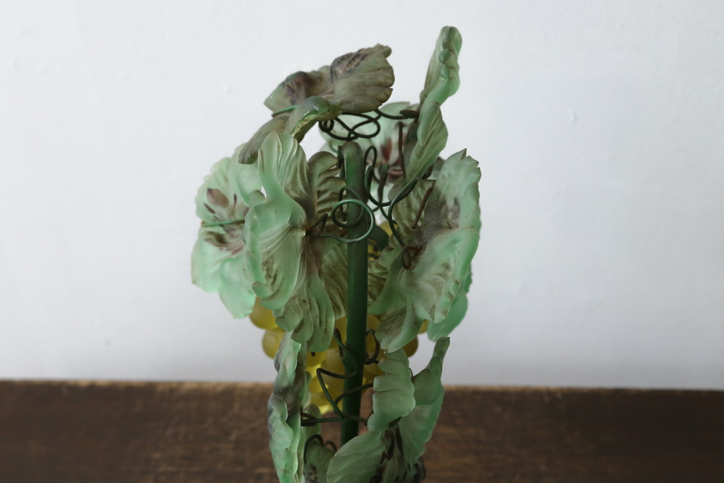 中古　美品!!　イタリア　トーソー社(TOSO CESARE)　ムラーノガラス(MURANO)　ブドウ(葡萄、ぶどう)　1灯　空間のアクセントになるテーブルスタンド(テーブルライト、卓上ランプ、ベネチアングラス、ムラノガラス)(R-079964)