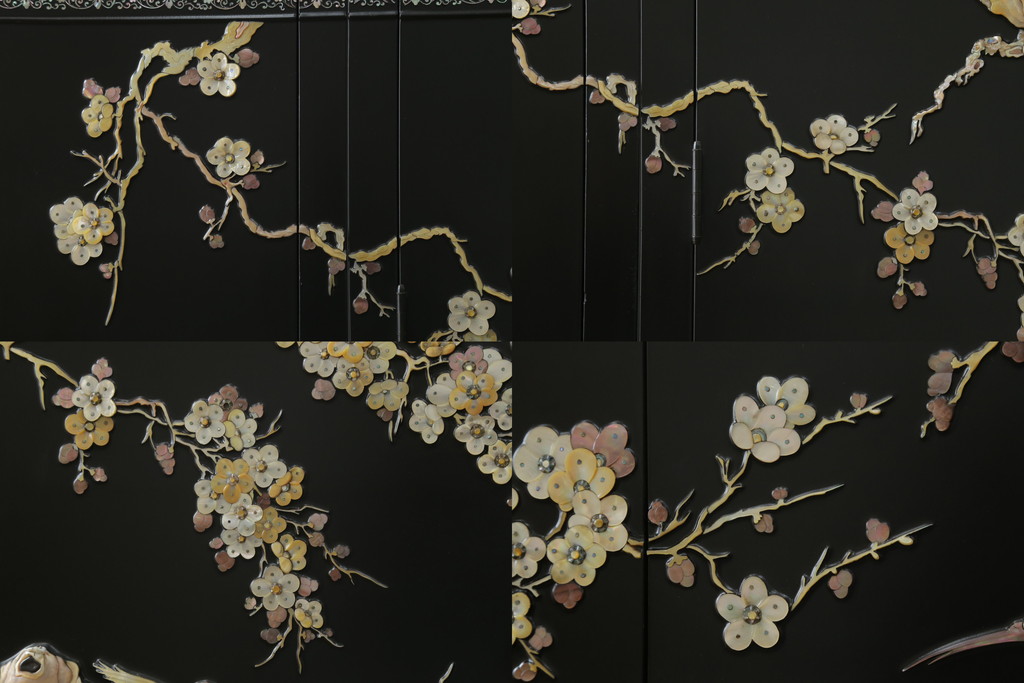 中古　美品　最高級品　組立て式　希少!豪華絢爛な装飾が存在感を放つ螺鈿細工のワードローブ(衣装タンス、収納棚、洋服タンス)(定価約500万円)(R-055928)