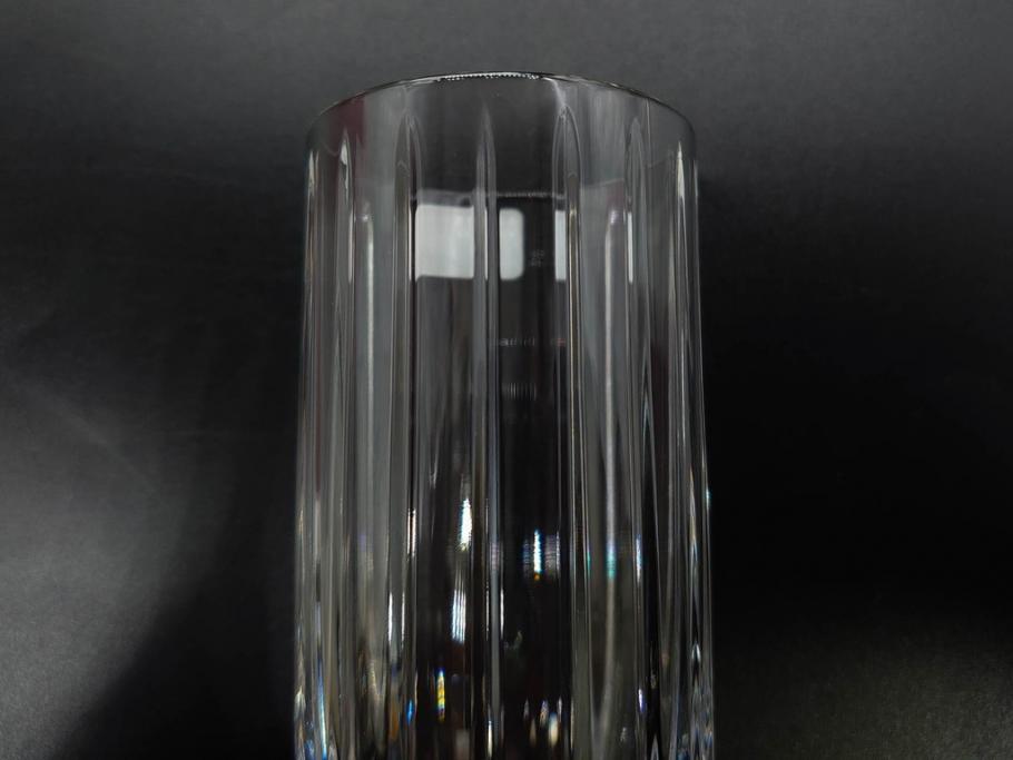 フランス　Baccarat　バカラ　ハーモニーベース/ハッピーアワータンブラーグラス/アラベスク スモールボウル・プレート/ミルニュイ プレート　高級感溢れるバカラ5点セット(フラワーベース、花瓶、花器、花入、花生、深皿、小皿、コップ、フルレッドクリスタルガラス、共箱付き)(R-080089)
