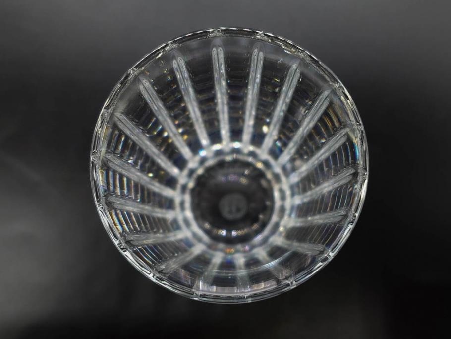 フランス　Baccarat　バカラ　ハーモニーベース/ハッピーアワータンブラーグラス/アラベスク スモールボウル・プレート/ミルニュイ プレート　高級感溢れるバカラ5点セット(フラワーベース、花瓶、花器、花入、花生、深皿、小皿、コップ、フルレッドクリスタルガラス、共箱付き)(R-080089)