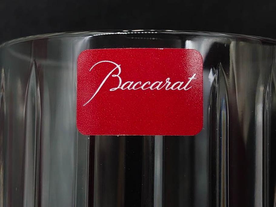 フランス　Baccarat　バカラ　ハーモニーベース/ハッピーアワータンブラーグラス/アラベスク スモールボウル・プレート/ミルニュイ プレート　高級感溢れるバカラ5点セット(フラワーベース、花瓶、花器、花入、花生、深皿、小皿、コップ、フルレッドクリスタルガラス、共箱付き)(R-080089)