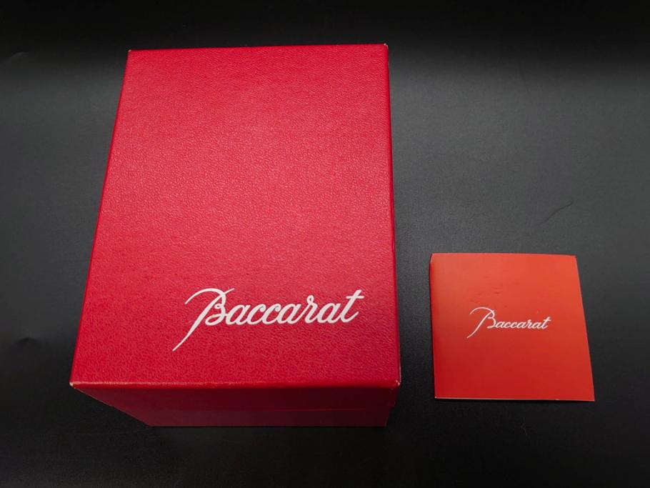 フランス　Baccarat　バカラ　ハーモニーベース/ハッピーアワータンブラーグラス/アラベスク スモールボウル・プレート/ミルニュイ プレート　高級感溢れるバカラ5点セット(フラワーベース、花瓶、花器、花入、花生、深皿、小皿、コップ、フルレッドクリスタルガラス、共箱付き)(R-080089)