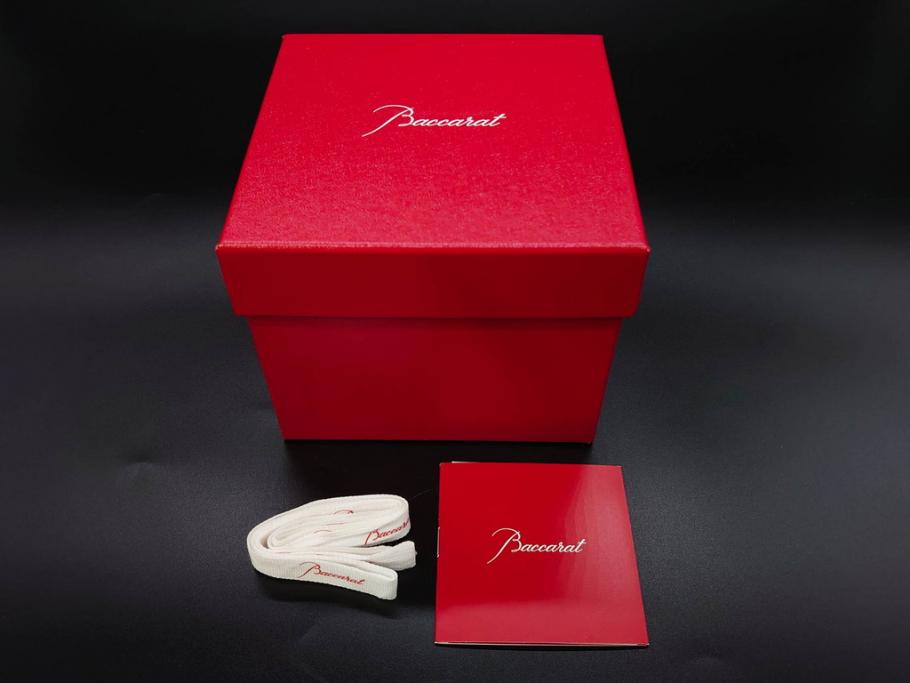 フランス　Baccarat　バカラ　ハーモニーベース/ハッピーアワータンブラーグラス/アラベスク スモールボウル・プレート/ミルニュイ プレート　高級感溢れるバカラ5点セット(フラワーベース、花瓶、花器、花入、花生、深皿、小皿、コップ、フルレッドクリスタルガラス、共箱付き)(R-080089)