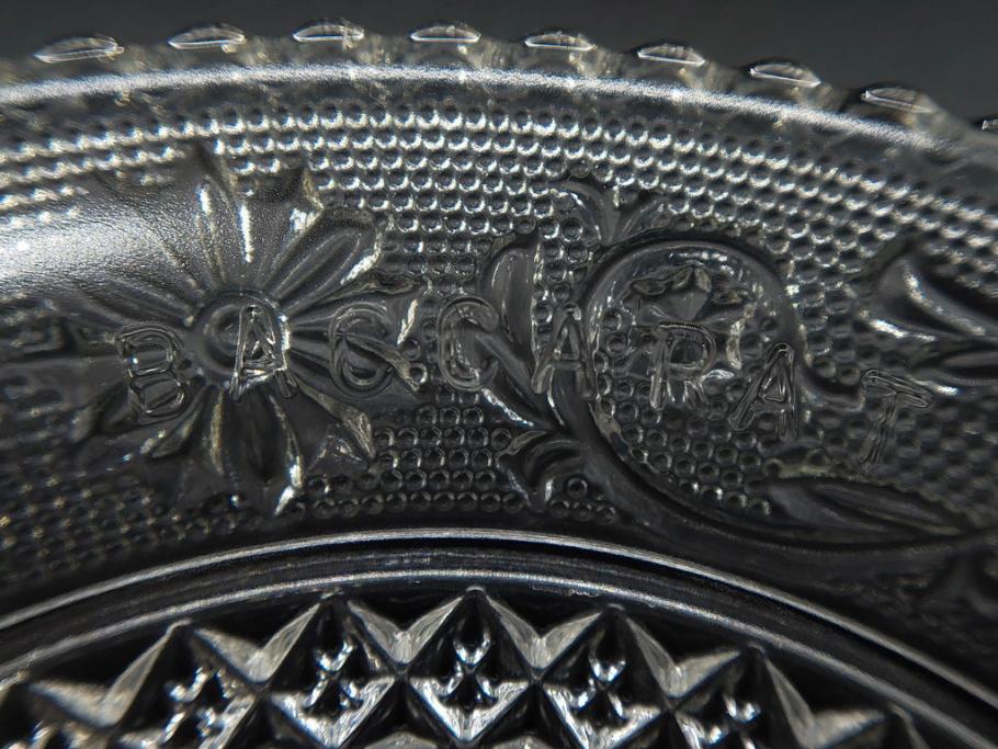 フランス　Baccarat　バカラ　ハーモニーベース/ハッピーアワータンブラーグラス/アラベスク スモールボウル・プレート/ミルニュイ プレート　高級感溢れるバカラ5点セット(フラワーベース、花瓶、花器、花入、花生、深皿、小皿、コップ、フルレッドクリスタルガラス、共箱付き)(R-080089)