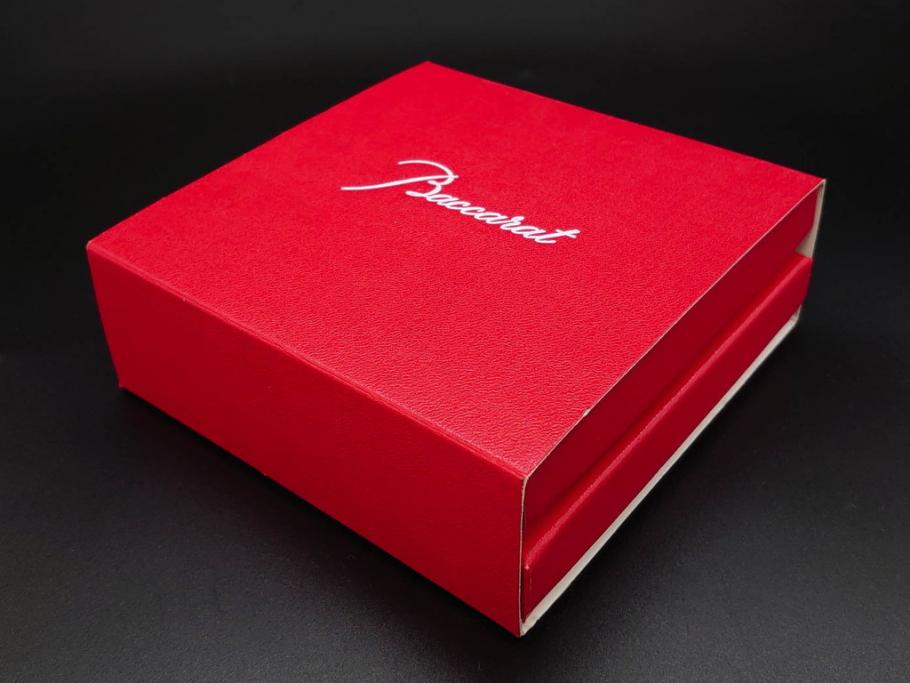 フランス　Baccarat　バカラ　ハーモニーベース/ハッピーアワータンブラーグラス/アラベスク スモールボウル・プレート/ミルニュイ プレート　高級感溢れるバカラ5点セット(フラワーベース、花瓶、花器、花入、花生、深皿、小皿、コップ、フルレッドクリスタルガラス、共箱付き)(R-080089)