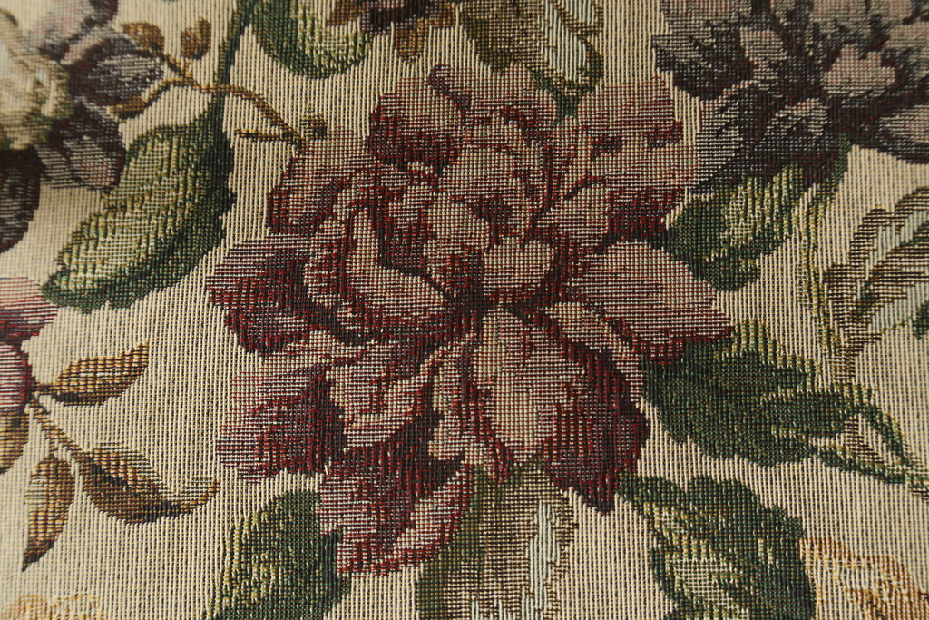 イギリスビンテージ　美品　ERCOL(アーコール)　落ち着いた色味の花柄ファブリックが上品な1人掛けソファ(ラウンジチェア、アームチェア、椅子、1シーターソファ、英国、北欧、ヴィンテージ)(R-071185)