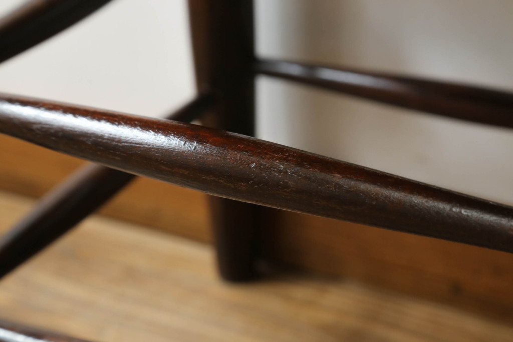 和製ビンテージ　松本民芸家具　アジアンテイストの空間づくりにおすすめのラッシスツール2脚セット(椅子、イス、ヴィンテージ)(R-072333)