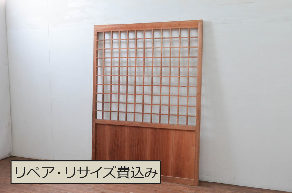 アンティーク建具　和の雰囲気を高める障子蔵戸1枚(引き戸、障子戸、玄関戸)(R-079869)