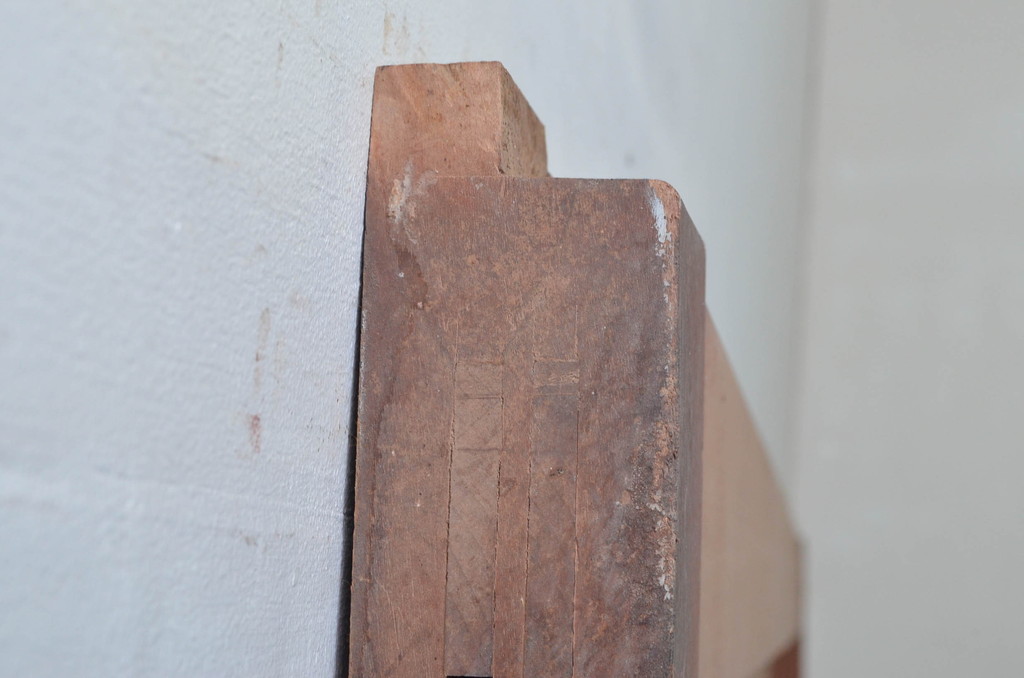 アンティーク建具　珍しい桐材の蔵戸1枚(玄関戸、引き戸)(R-079872)