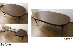 和製アンティーク　レトロな雰囲気を高めるナラ材製のサイドテーブル(オケージョナルテーブル、コンソールテーブル、引き出し)(R-048384)