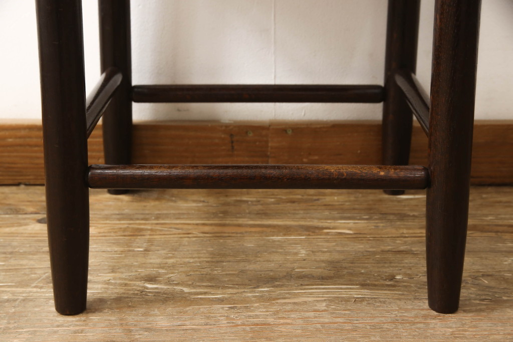 和製ビンテージ　松本民芸家具　和モダンな雰囲気づくりにおすすめの#19型ラッシスツール(椅子、イス、チェア、ヴィンテージ、い草)(R-064501)