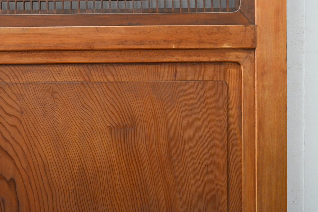 アンティーク建具　繊細で美しい桐文様入り　組子帯戸1枚(引き戸、板戸)(R-056199)
