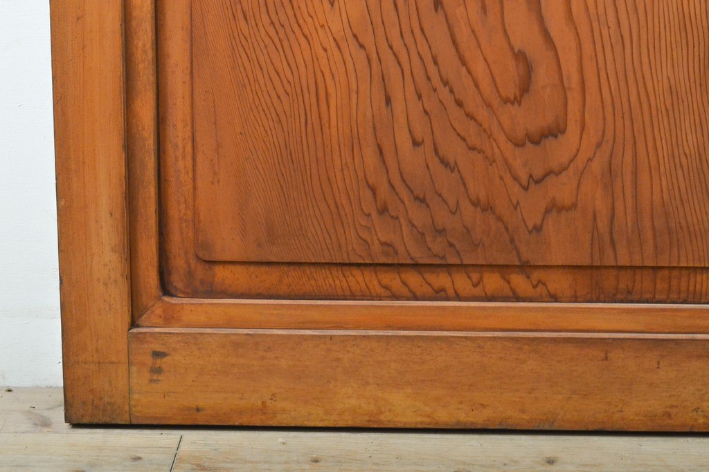 アンティーク建具　繊細で美しい桐文様入り　組子帯戸1枚(引き戸、板戸)(R-056199)