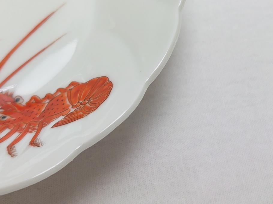 十二代　酒井田柿右衛門　錦海老画　4.8寸　約14.5cm　中皿10客セット(共箱付き、和食器、和皿、4寸8分)(R-062618)