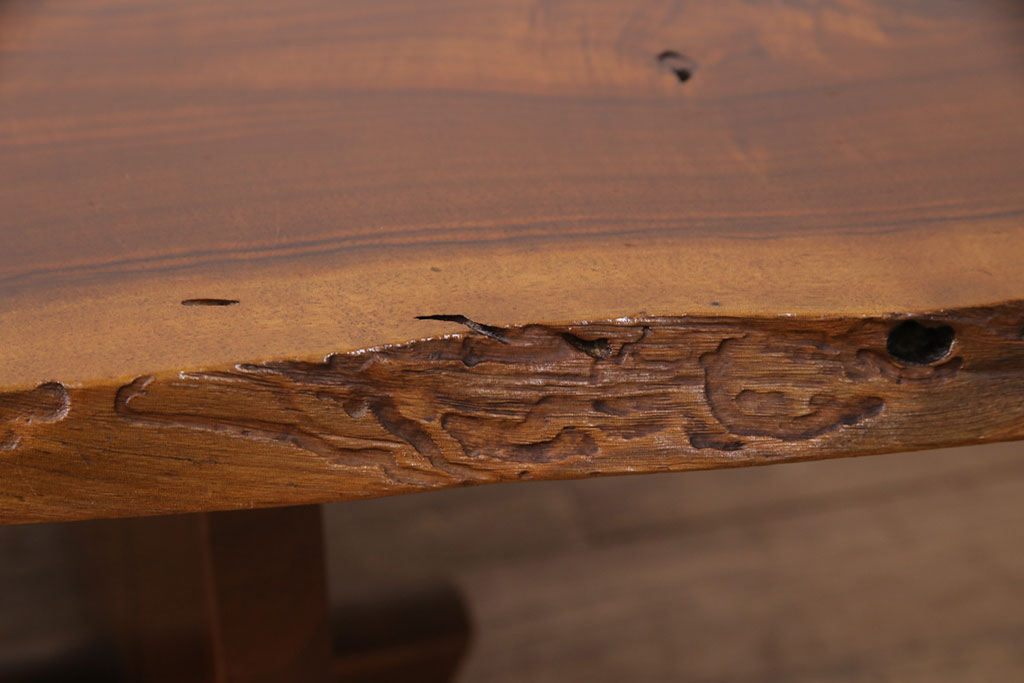 和製ヴィンテージ　MINGURENII COFFEE TABLE　希少なジョージナカシマ本人製作品!素材の形を活かしたデザインのミングレンコーヒーテーブル(ジョージ・ナカシマ、ミングレンII、センターテーブル、ローテーブル、机、ビンテージ)(R-051403)