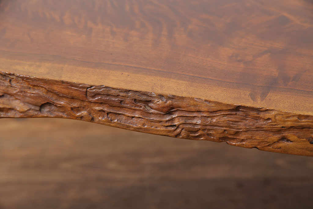 和製ヴィンテージ　MINGURENII COFFEE TABLE　希少なジョージナカシマ本人製作品!素材の形を活かしたデザインのミングレンコーヒーテーブル(ジョージ・ナカシマ、ミングレンII、センターテーブル、ローテーブル、机、ビンテージ)(R-051403)