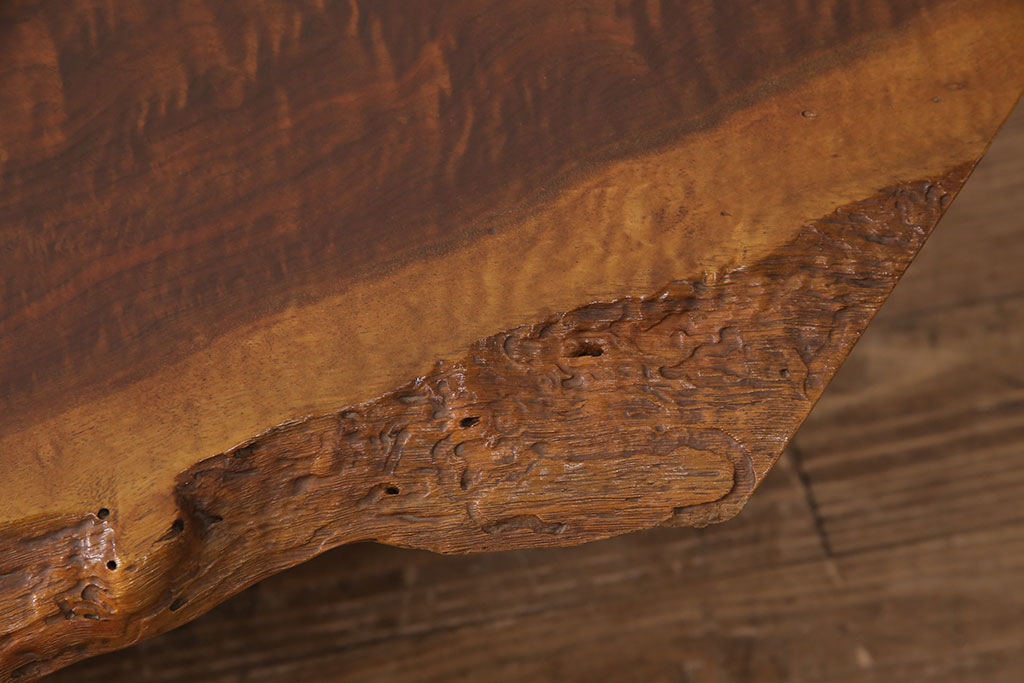 和製ヴィンテージ　MINGURENII COFFEE TABLE　希少なジョージナカシマ本人製作品!素材の形を活かしたデザインのミングレンコーヒーテーブル(ジョージ・ナカシマ、ミングレンII、センターテーブル、ローテーブル、机、ビンテージ)(R-051403)
