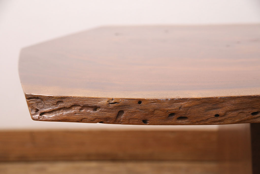 和製ヴィンテージ　MINGURENII COFFEE TABLE　希少なジョージナカシマ本人製作品!素材の形を活かしたデザインのミングレンコーヒーテーブル(ジョージ・ナカシマ、ミングレンII、センターテーブル、ローテーブル、机、ビンテージ)(R-051403)