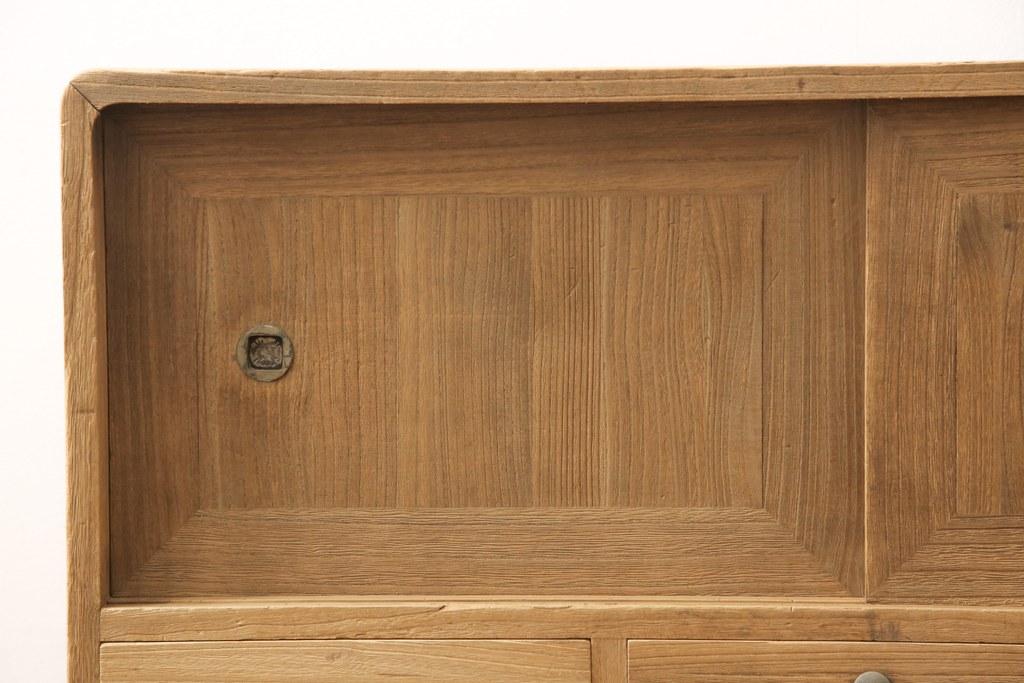 和製アンティーク　整った木目が美しい桐箪笥ローボード(テレビ台、テレビボード、収納棚、リビングボード、桐たんす)(R-056507)
