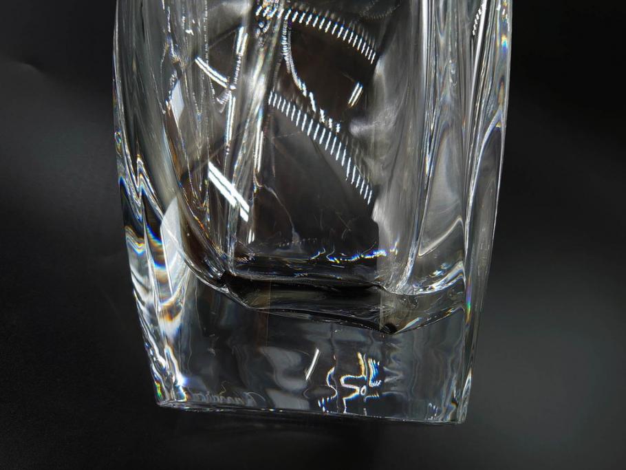 フランス　Baccarat　バカラ　RRigot(リゴット)　高さ 約27cm　エレガントな曲線美が美しいフラワーベース(花器、花生け、花瓶、花入れ、フルレッドクリスタルガラス、共箱付き)(R-080090)