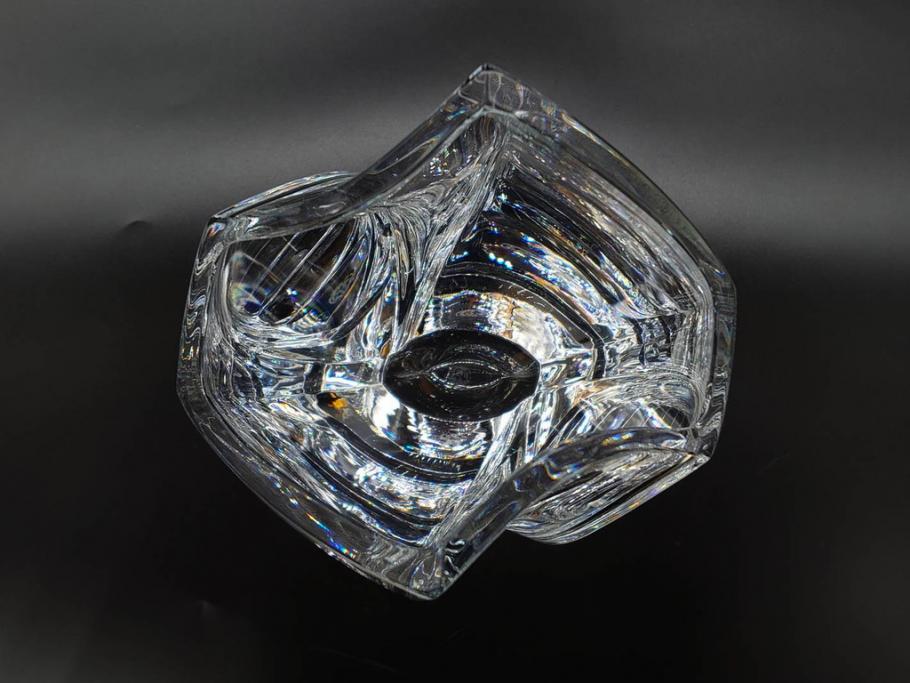 フランス　Baccarat　バカラ　RRigot(リゴット)　高さ 約27cm　エレガントな曲線美が美しいフラワーベース(花器、花生け、花瓶、花入れ、フルレッドクリスタルガラス、共箱付き)(R-080090)