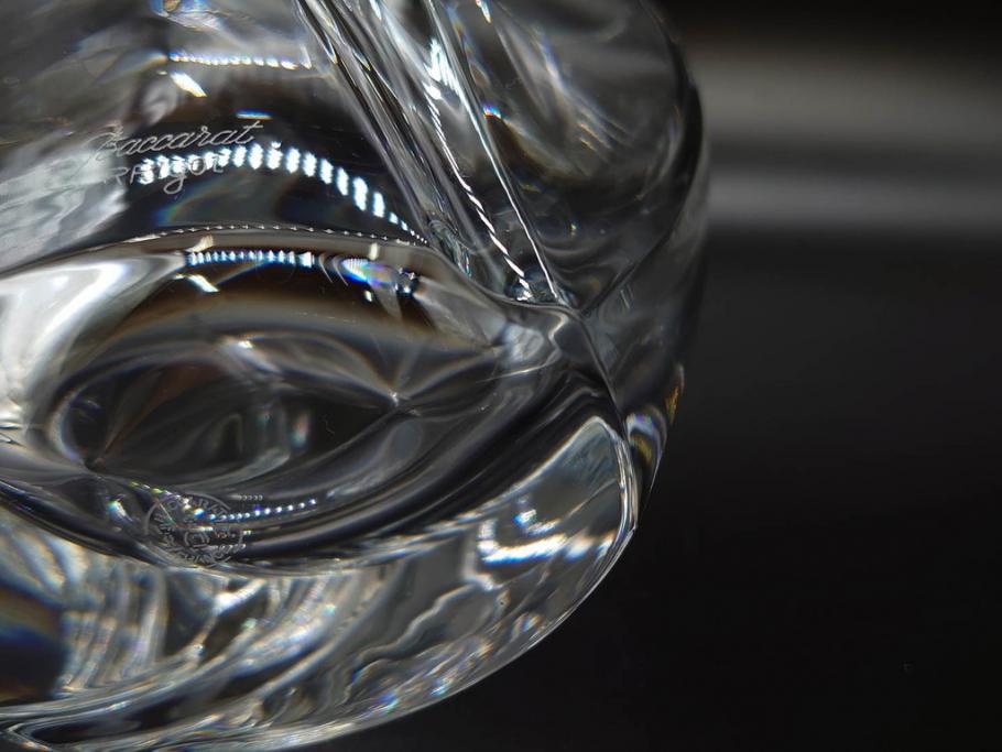 フランス　Baccarat　バカラ　RRigot(リゴット)　高さ 約27cm　エレガントな曲線美が美しいフラワーベース(花器、花生け、花瓶、花入れ、フルレッドクリスタルガラス、共箱付き)(R-080090)