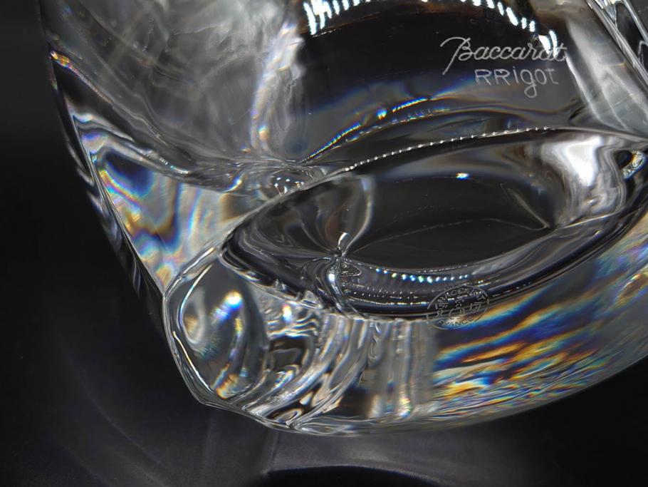 フランス　Baccarat　バカラ　RRigot(リゴット)　高さ 約27cm　エレガントな曲線美が美しいフラワーベース(花器、花生け、花瓶、花入れ、フルレッドクリスタルガラス、共箱付き)(R-080090)